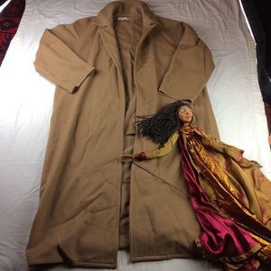 Vintage Zoran Camel Cashmere Open Front Coat